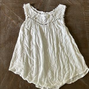 Xhilaration White Lace Detail Blouse